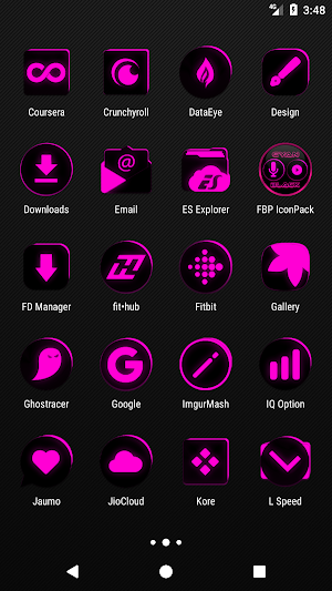 Flat Black and Pink Icon Pack Screenshot 2