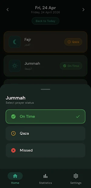 Salah Tracker App Screenshot 2