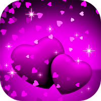 Purple Love Heart Live hd Wallpaper