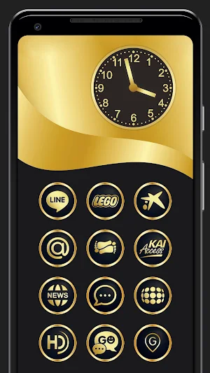Gold & Black Icon Pack 9010+ icons Screenshot 1