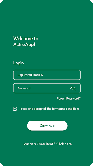 Astroapp: Advisor Login Screenshot 1