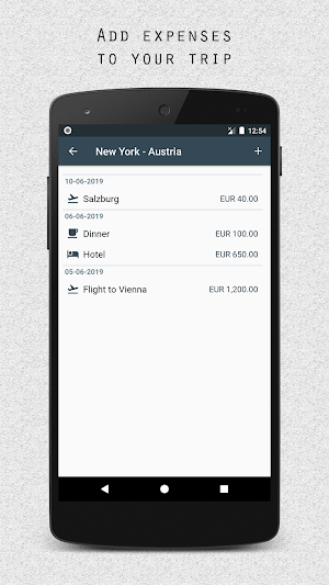 myTripPal - record trip expenses Screenshot 3