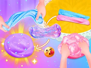 Pink & Blue Makeup Slime Screenshot 3