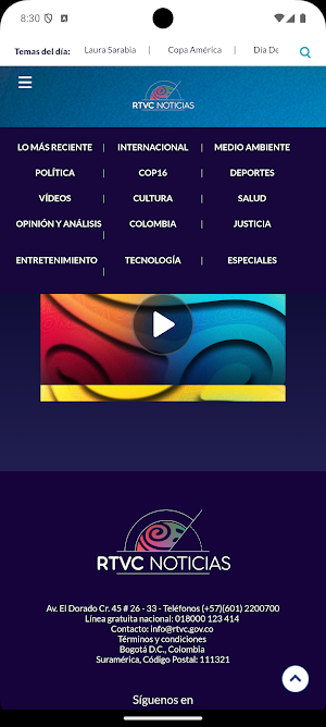 RTVC Noticias Screenshot 3