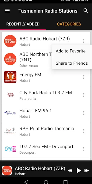 Tasmanian Radio Stations Screenshot 1