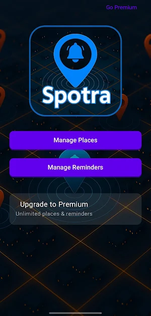 Spotra - GPS Location Reminder Screenshot 0