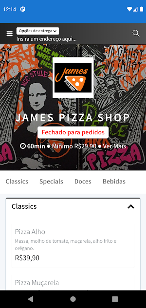 James Pizza Shop Screenshot 0
