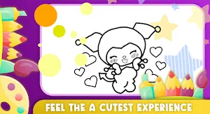 Kuromi Sanrio coloring game Screenshot 2