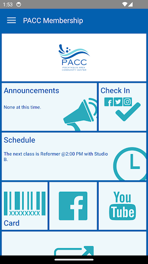 PACC Membership Screenshot 1