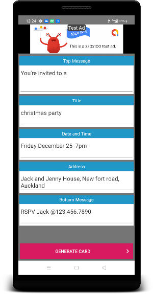 Christmas Party Invitation Screenshot 0