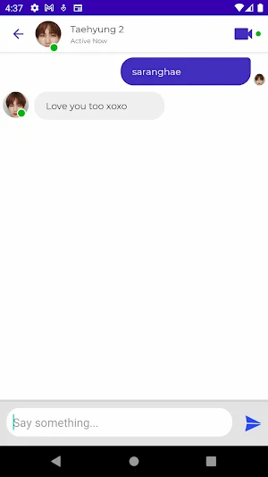 Chat with Kim Taehyung Screenshot 2