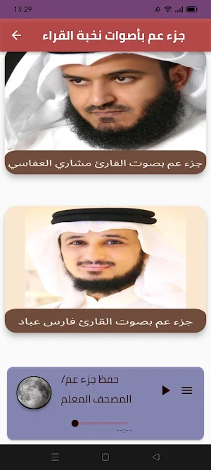 جزء عم بأصوات نخبة القراء Screenshot 0