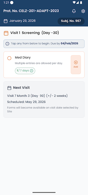 Clinion ePRO Screenshot 0
