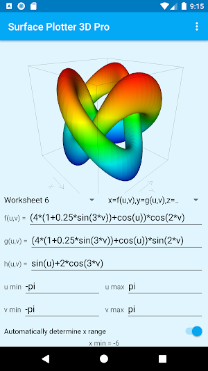Surface Plotter 3D Pro (Graph Plotter) Screenshot 1