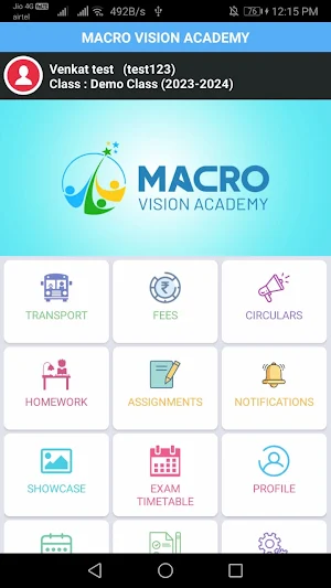 Macro Academy School App Screenshot 1