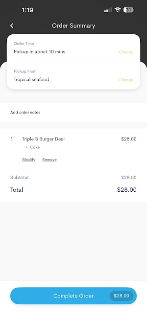 Tropical Seafood And Takeaway Screenshot 2