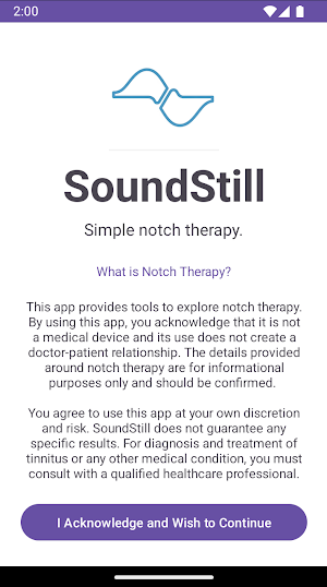 SoundStill Notch Therapy Screenshot 1