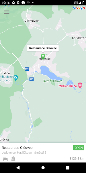 Restaurace Olšovec Jedovnice Screenshot 1