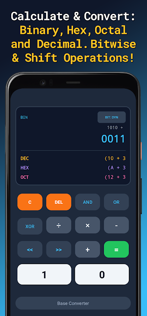 Binary Calculator & Converter Screenshot 0