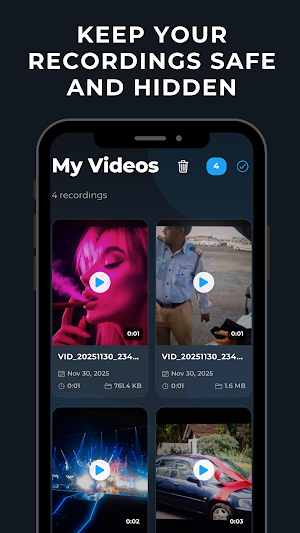 Watchr – Background Recorder Screenshot 1