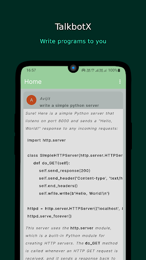 AI Chatbot - TalkbotX GPT Screenshot 1