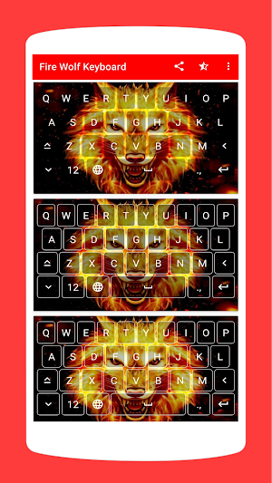 Fire Wolf Keyboard Theme Screenshot 0