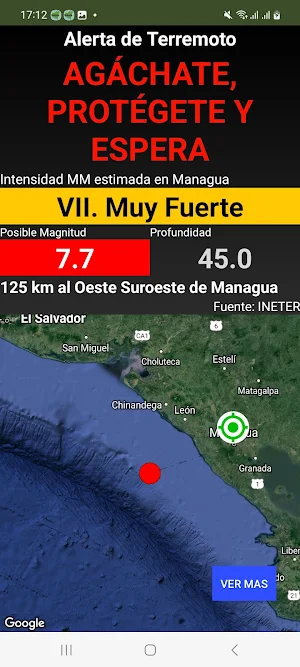 INETER Alerta de Terremotos Screenshot 0
