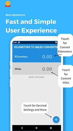 Kilometers to Miles Converter Screenshot 2