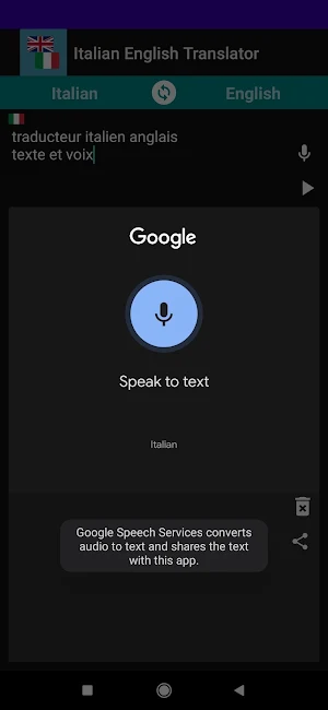 Italian English translator Screenshot 1