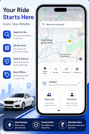 CK GoNow - Hire, Share & Taxi Screenshot 1