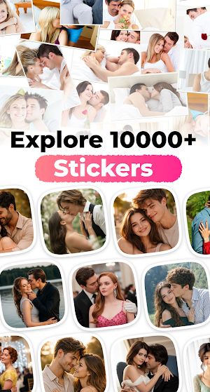 Romantic Stickers Kiss Sticker Screenshot 0