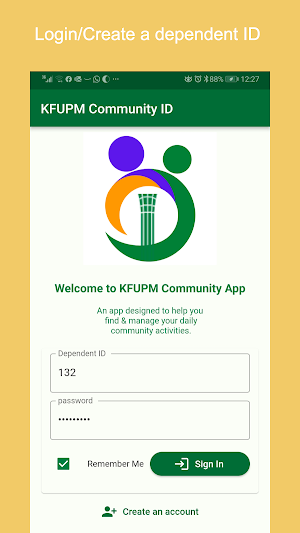 KFUPM Community ID Screenshot 0