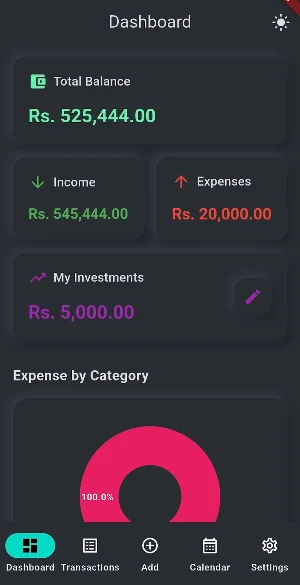 Expense Tracker Screenshot 0