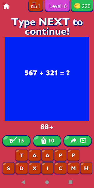 Maths Addition Quiz Game Screenshot 2