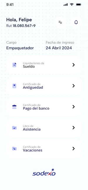 MiSodexo Screenshot 2