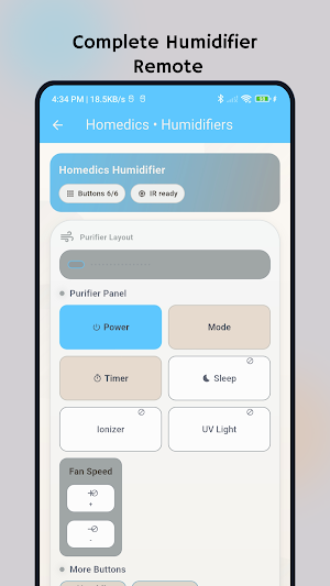 Humidifier Remote Control Screenshot 3