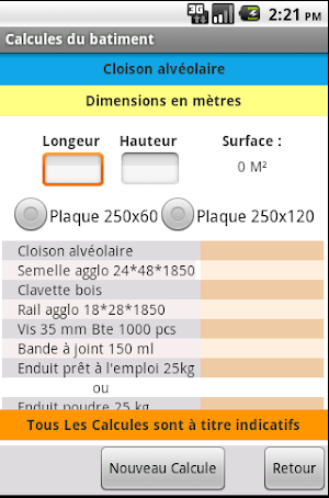 Building calculations Screenshot 3
