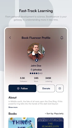 Bookfluencer - Audio Summaries Screenshot 2