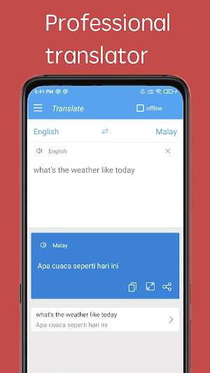 Malay English Translator Screenshot 0