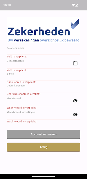 Zekerheden Screenshot 1