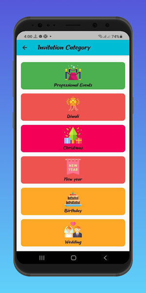 Invitation card maker : events Screenshot 0