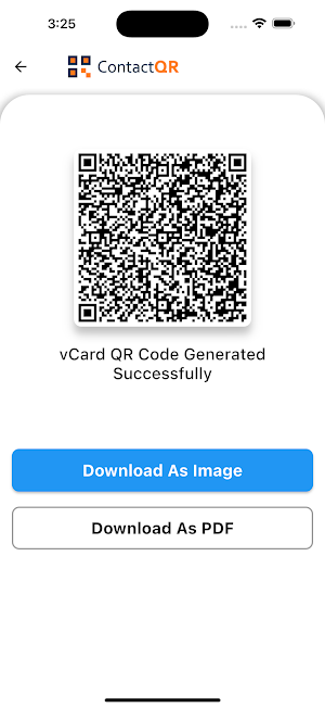 ContactQR Screenshot 2