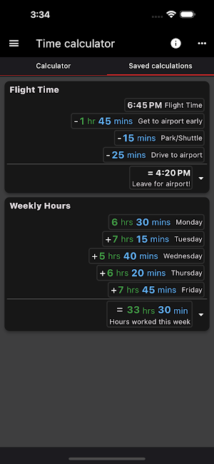 Time Calculator Tools Screenshot 2