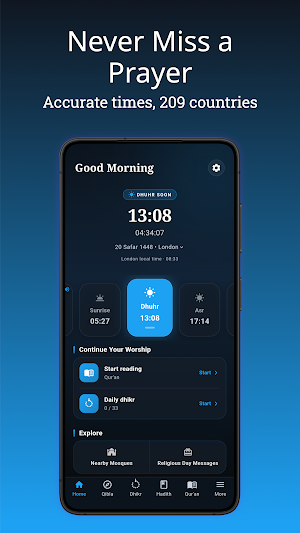 Muslim Prayer Times & Qibla Screenshot 0