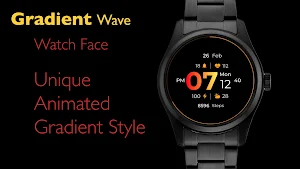 SM Gradient Hour Watch Face Screenshot 0