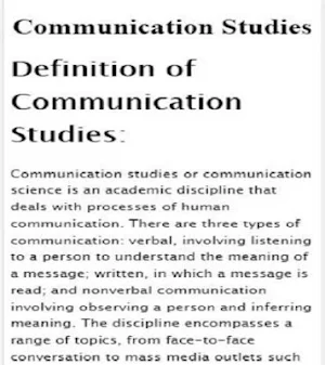 Communication Studies Screenshot 1