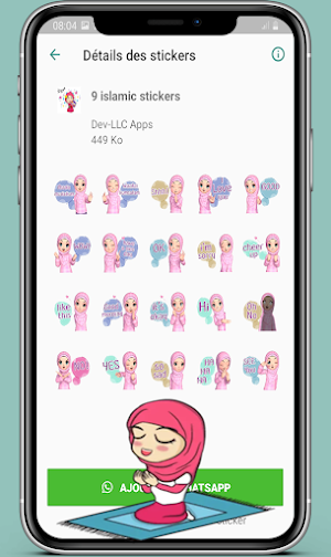 Islamic stickers girls and boy Screenshot 2
