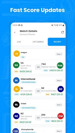Live Cricket Match Score Screenshot 2