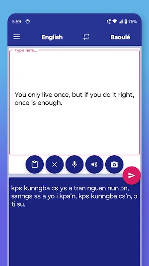 Baoulé English Translator Screenshot 2
