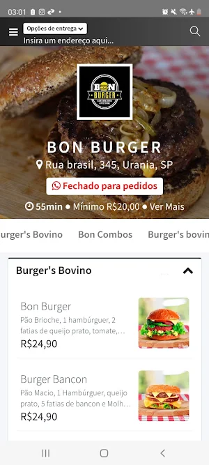 Bon Burger Urânia-SP Screenshot 0